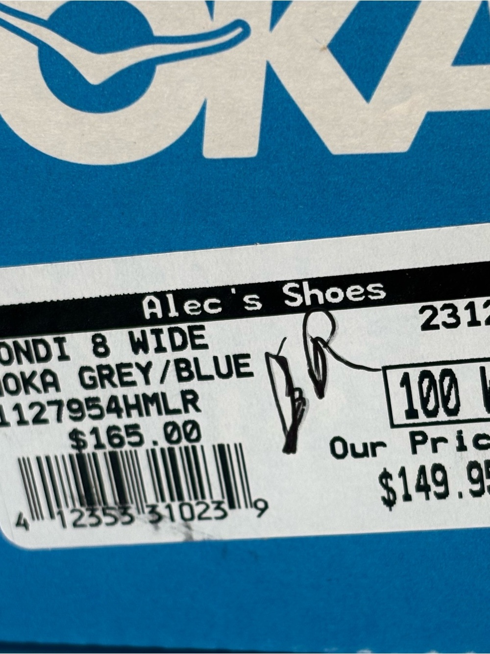 HOKA Women's Bondi 8 Running Shoe Grey Blue Size 10D - Picture 11 of 11